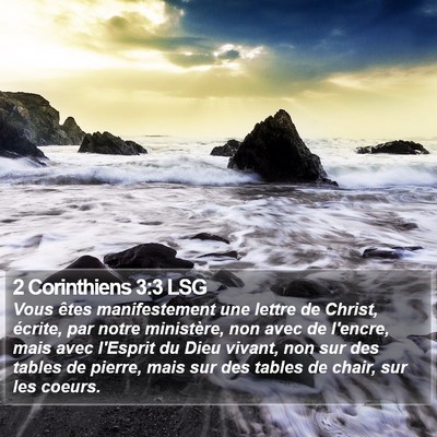 2 Corinthiens 3:3 LSG Bible Verse Image