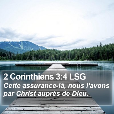2 Corinthiens 3:4 LSG Bible Verse Image