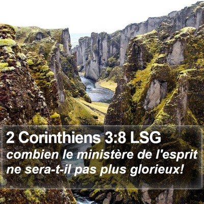 2 Corinthiens 3:8 LSG Bible Verse Image