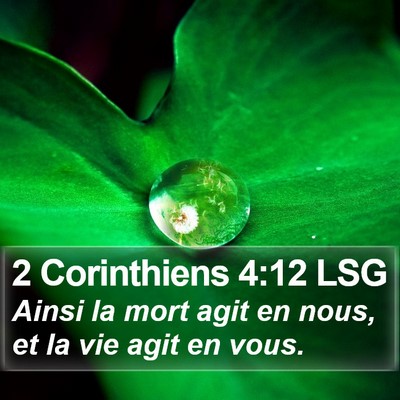 2 Corinthiens 4:12 LSG Bible Verse Image