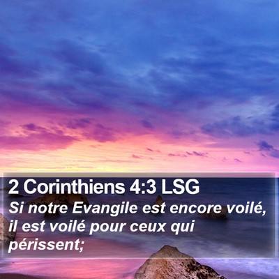 2 Corinthiens 4:3 LSG Bible Verse Image
