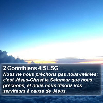 2 Corinthiens 4:5 LSG Bible Verse Image
