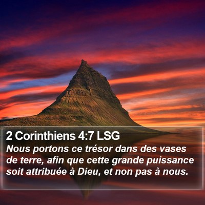 2 Corinthiens 4:7 LSG Bible Verse Image