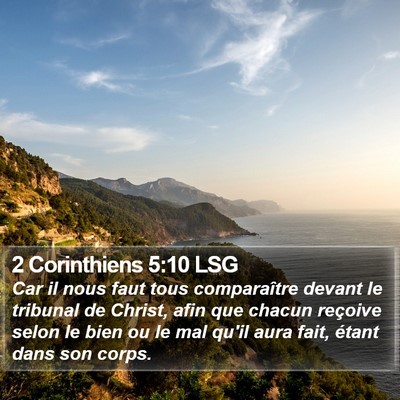 2 Corinthiens 5:10 LSG Bible Verse Image