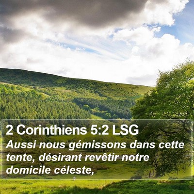 2 Corinthiens 5:2 LSG Bible Verse Image