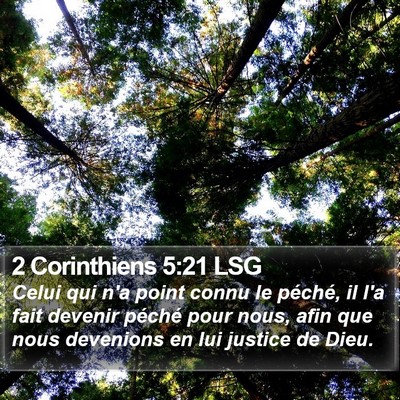 2 Corinthiens 5:21 LSG Bible Verse Image
