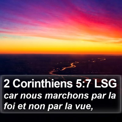 2 Corinthiens 5:7 LSG Bible Verse Image