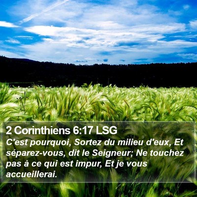 2 Corinthiens 6:17 LSG Bible Verse Image