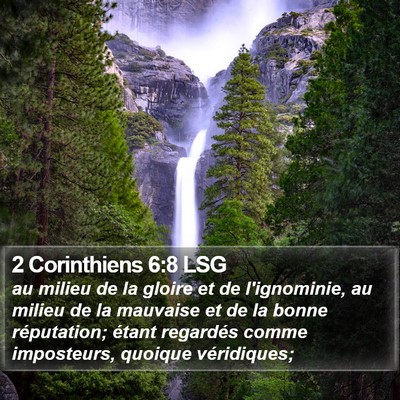2 Corinthiens 6:8 LSG Bible Verse Image