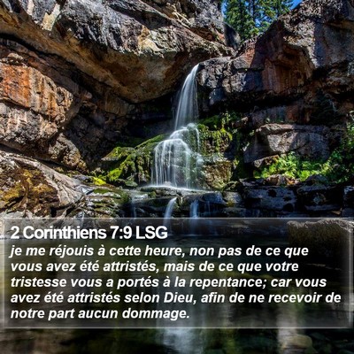 2 Corinthiens 7:9 LSG Bible Verse Image