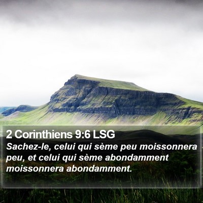 2 Corinthiens 9:6 LSG Bible Verse Image