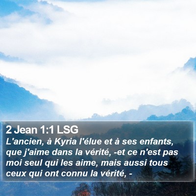 2 Jean 1:1 LSG Bible Verse Image
