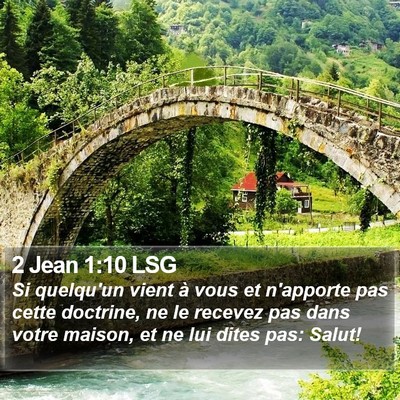 2 Jean 1:10 LSG Bible Verse Image