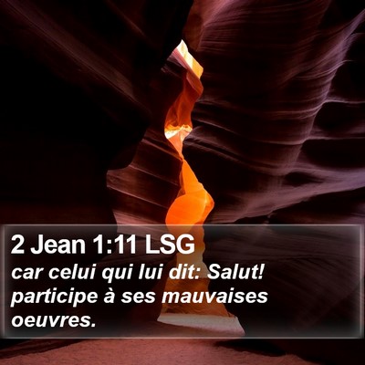 2 Jean 1:11 LSG Bible Verse Image