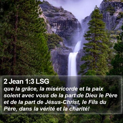 2 Jean 1:3 LSG Bible Verse Image