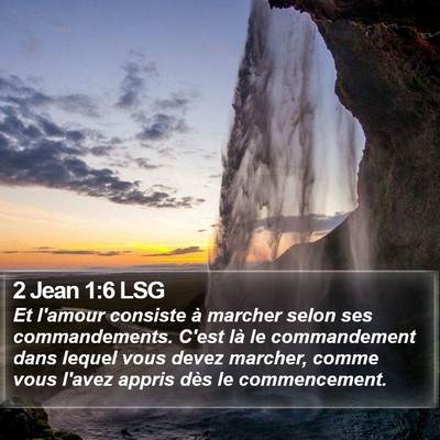 2 Jean 1:6 LSG Bible Verse Image