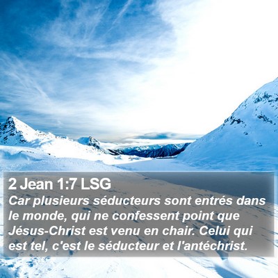 2 Jean 1:7 LSG Bible Verse Image