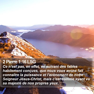 2 Pierre 1:16 LSG Bible Verse Image