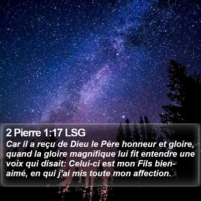 2 Pierre 1:17 LSG Bible Verse Image