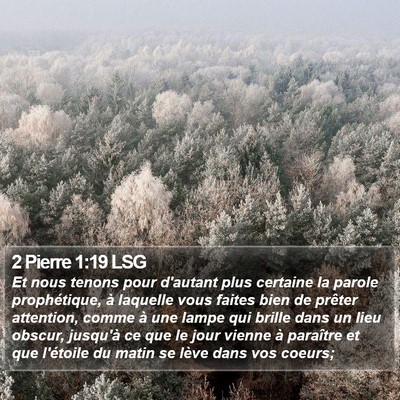 2 Pierre 1:19 LSG Bible Verse Image