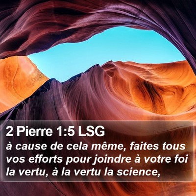 2 Pierre 1:5 LSG Bible Verse Image