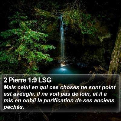 2 Pierre 1:9 LSG Bible Verse Image