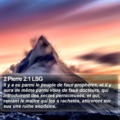 2 Pierre 2:1 LSG Bible Verse Image