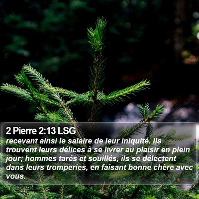 2 Pierre 2:13 LSG Bible Verse Image