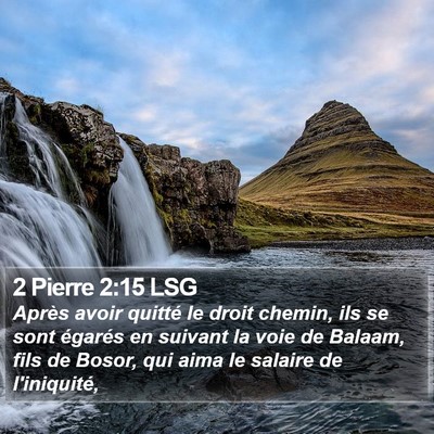 2 Pierre 2:15 LSG Bible Verse Image