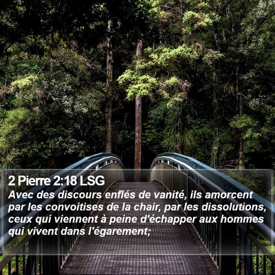 2 Pierre 2:18 LSG Bible Verse Image