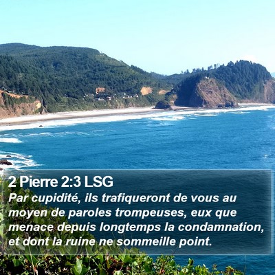 2 Pierre 2:3 LSG Bible Verse Image