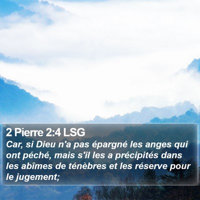 2 Pierre 2:4 LSG Bible Verse Image