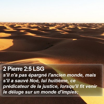 2 Pierre 2:5 LSG Bible Verse Image
