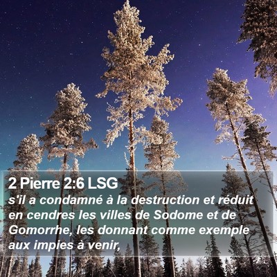 2 Pierre 2:6 LSG Bible Verse Image