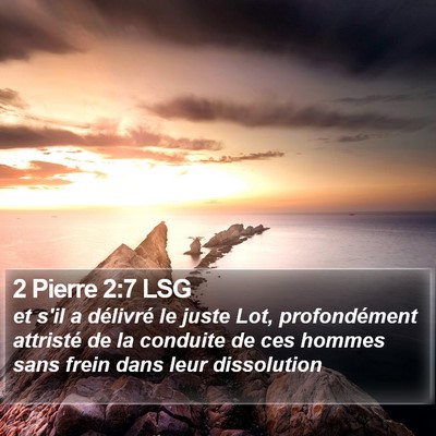 2 Pierre 2:7 LSG Bible Verse Image
