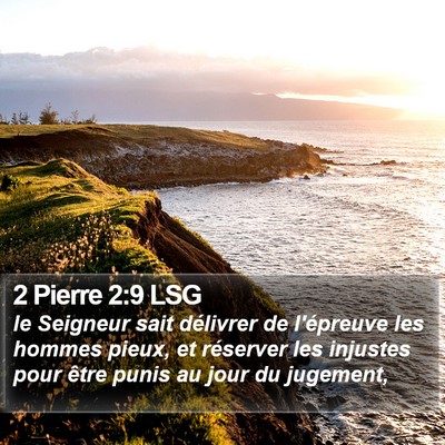 2 Pierre 2:9 LSG Bible Verse Image
