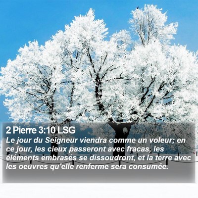 2 Pierre 3:10 LSG Bible Verse Image