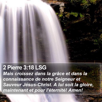 2 Pierre 3:18 LSG Bible Verse Image