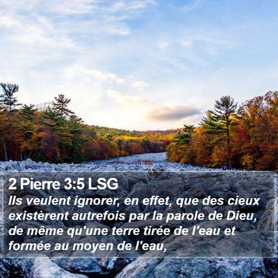 2 Pierre 3:5 LSG Bible Verse Image
