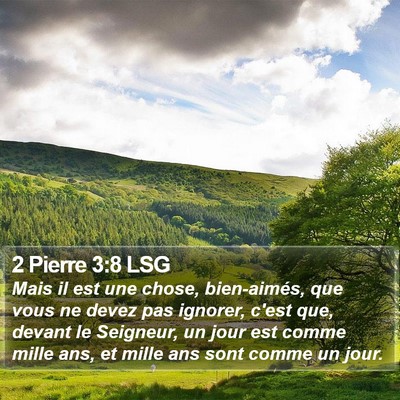 2 Pierre 3:8 LSG Bible Verse Image