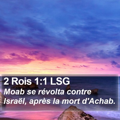 2 Rois 1:1 LSG Bible Verse Image