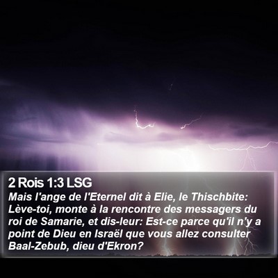 2 Rois 1:3 LSG Bible Verse Image