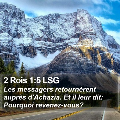 2 Rois 1:5 LSG Bible Verse Image