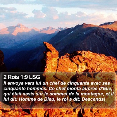 2 Rois 1:9 LSG Bible Verse Image