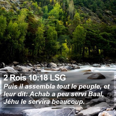 2 Rois 10:18 LSG Bible Verse Image