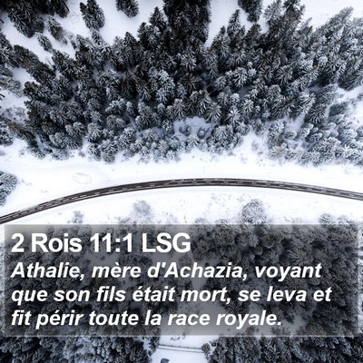 2 Rois 11:1 LSG Bible Verse Image