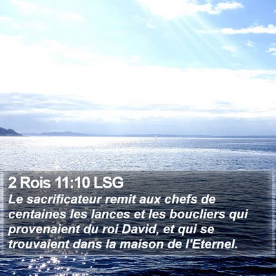 2 Rois 11:10 LSG Bible Verse Image