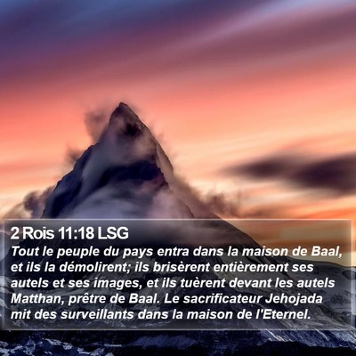 2 Rois 11:18 LSG Bible Verse Image