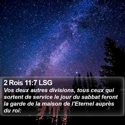 2 Rois 11:7 LSG Bible Verse Image