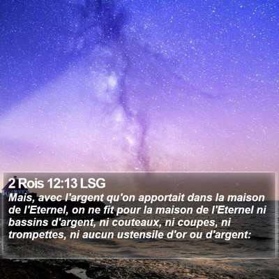 2 Rois 12:13 LSG Bible Verse Image